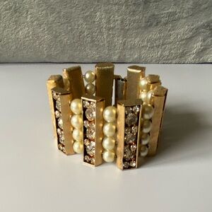 Vintage Gold and Pearl Bracelet